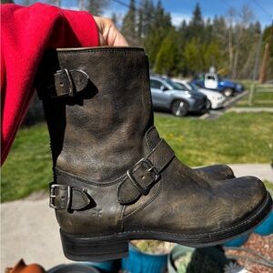 Women’s Brown Leather FRYE Engineer Boots